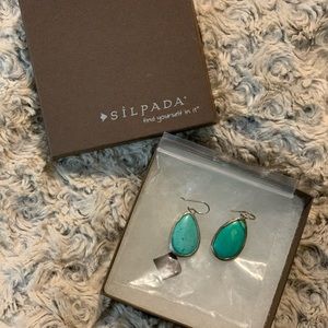 Silpada Oval Turquoise Earrings - NWOT